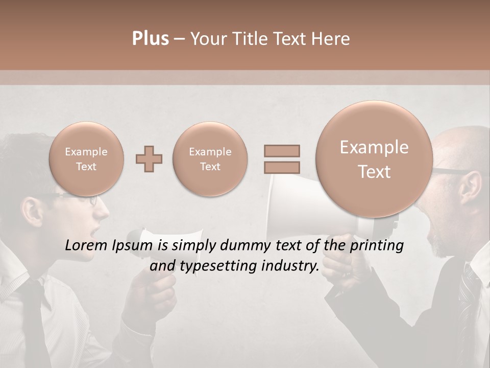 Crazy Portrait Loudspeaker PowerPoint Template