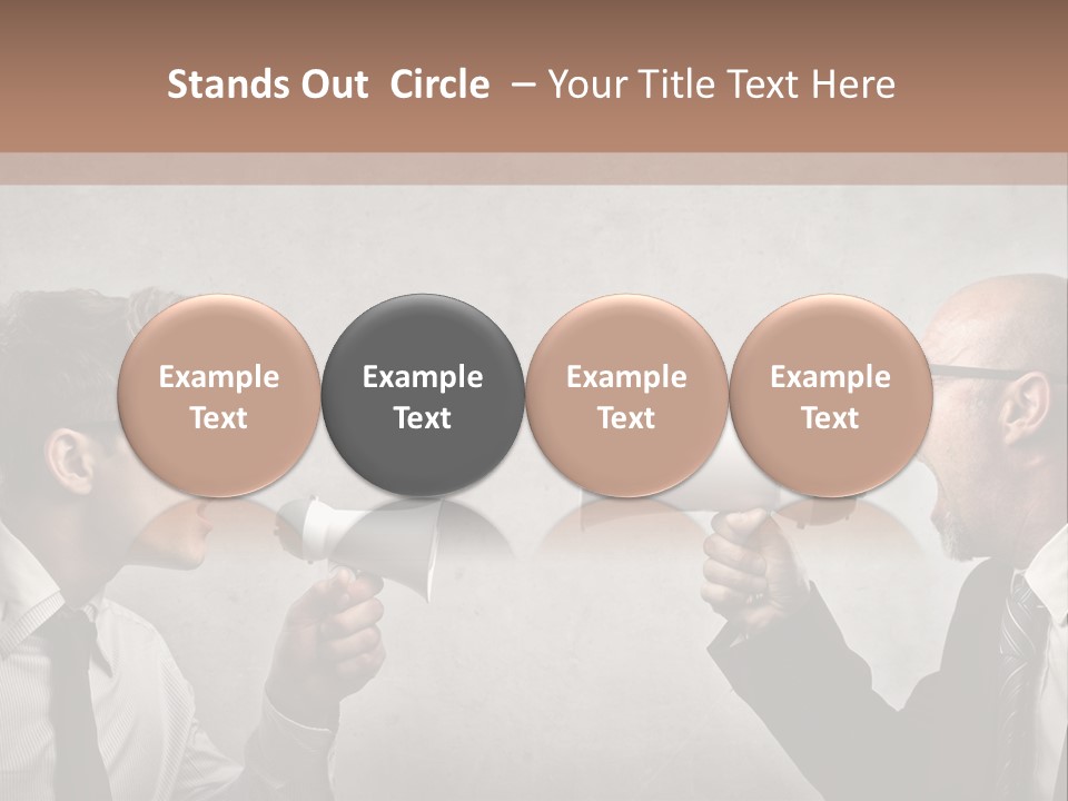 Crazy Portrait Loudspeaker PowerPoint Template