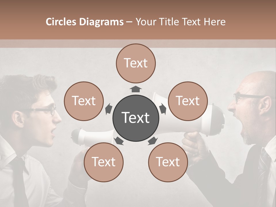 Crazy Portrait Loudspeaker PowerPoint Template