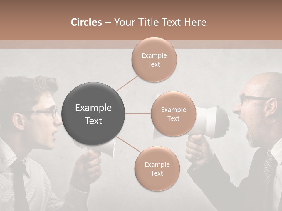 Crazy Portrait Loudspeaker PowerPoint Template