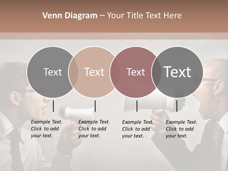 Crazy Portrait Loudspeaker PowerPoint Template