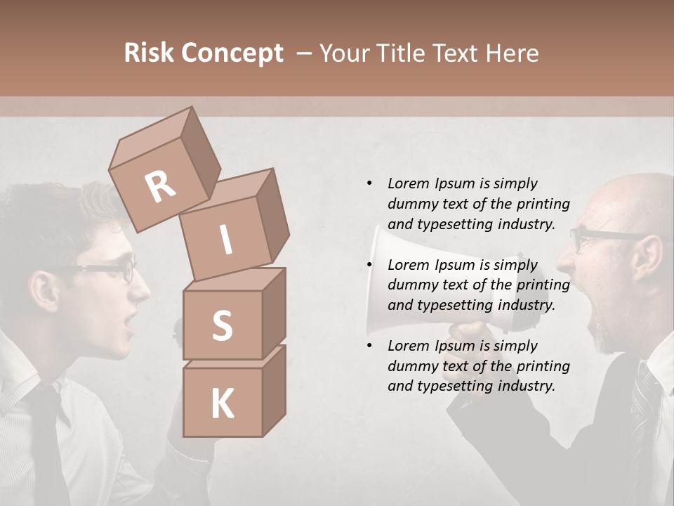 Crazy Portrait Loudspeaker PowerPoint Template