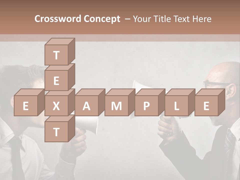 Crazy Portrait Loudspeaker PowerPoint Template