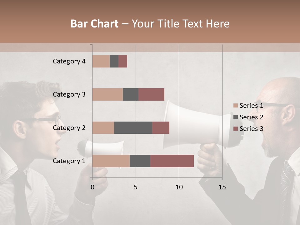 Crazy Portrait Loudspeaker PowerPoint Template