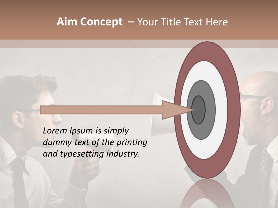 Crazy Portrait Loudspeaker PowerPoint Template