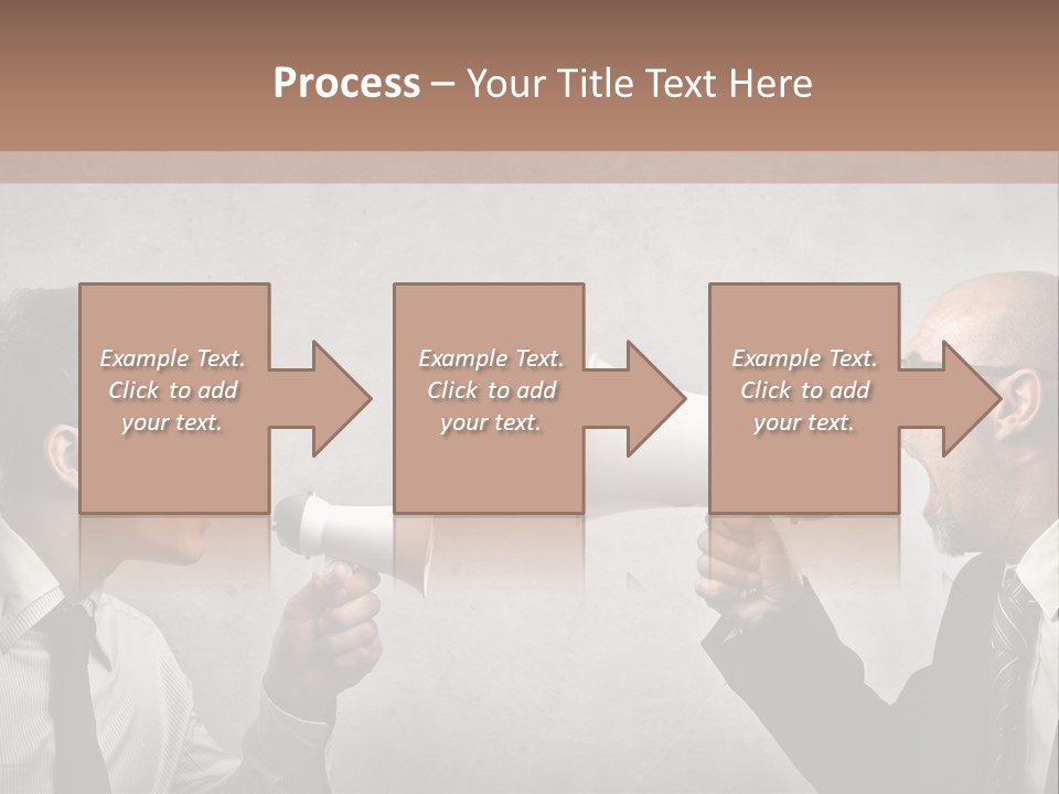Crazy Portrait Loudspeaker PowerPoint Template