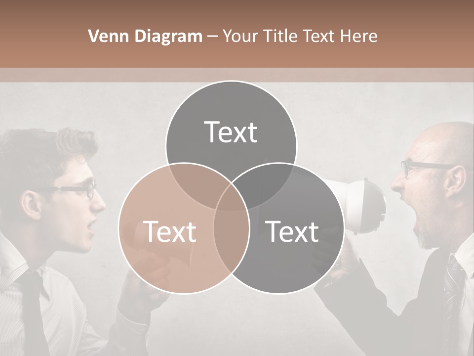 Crazy Portrait Loudspeaker PowerPoint Template