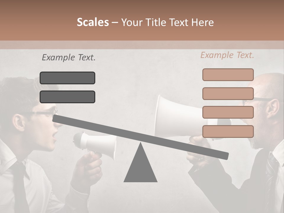 Crazy Portrait Loudspeaker PowerPoint Template