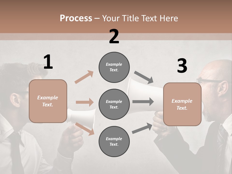 Crazy Portrait Loudspeaker PowerPoint Template