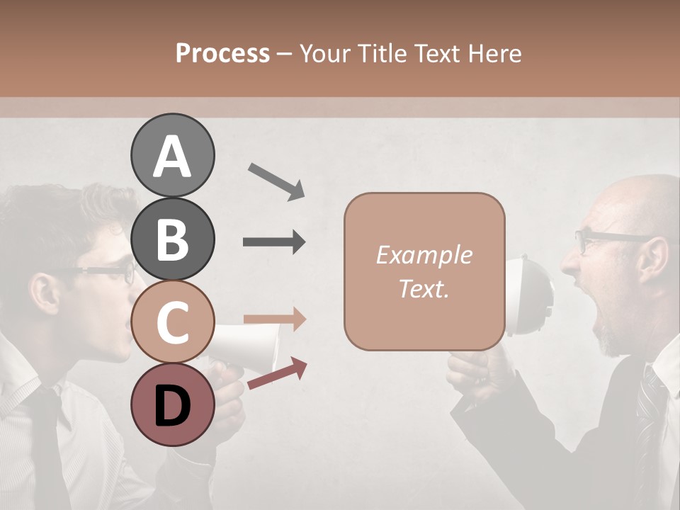 Crazy Portrait Loudspeaker PowerPoint Template
