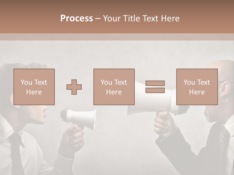 Crazy Portrait Loudspeaker PowerPoint Template