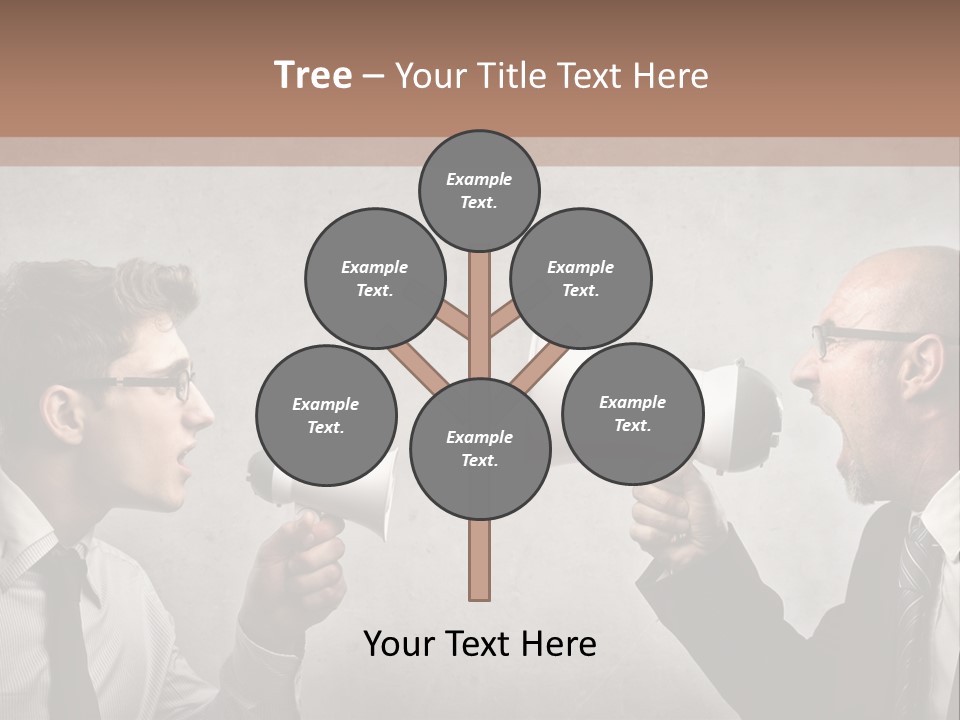 Crazy Portrait Loudspeaker PowerPoint Template