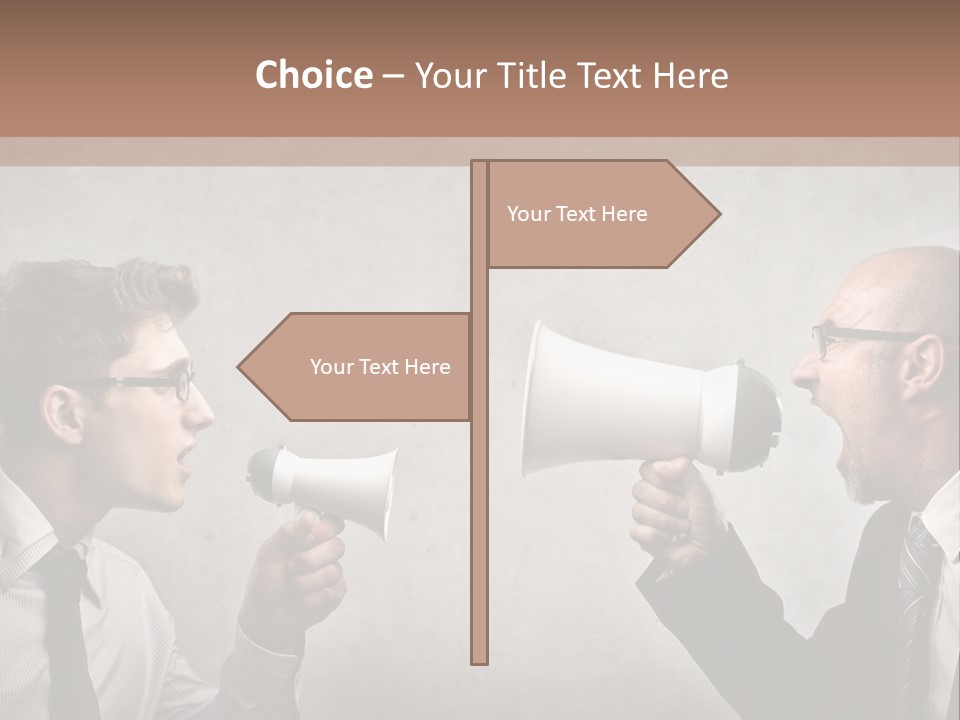 Crazy Portrait Loudspeaker PowerPoint Template