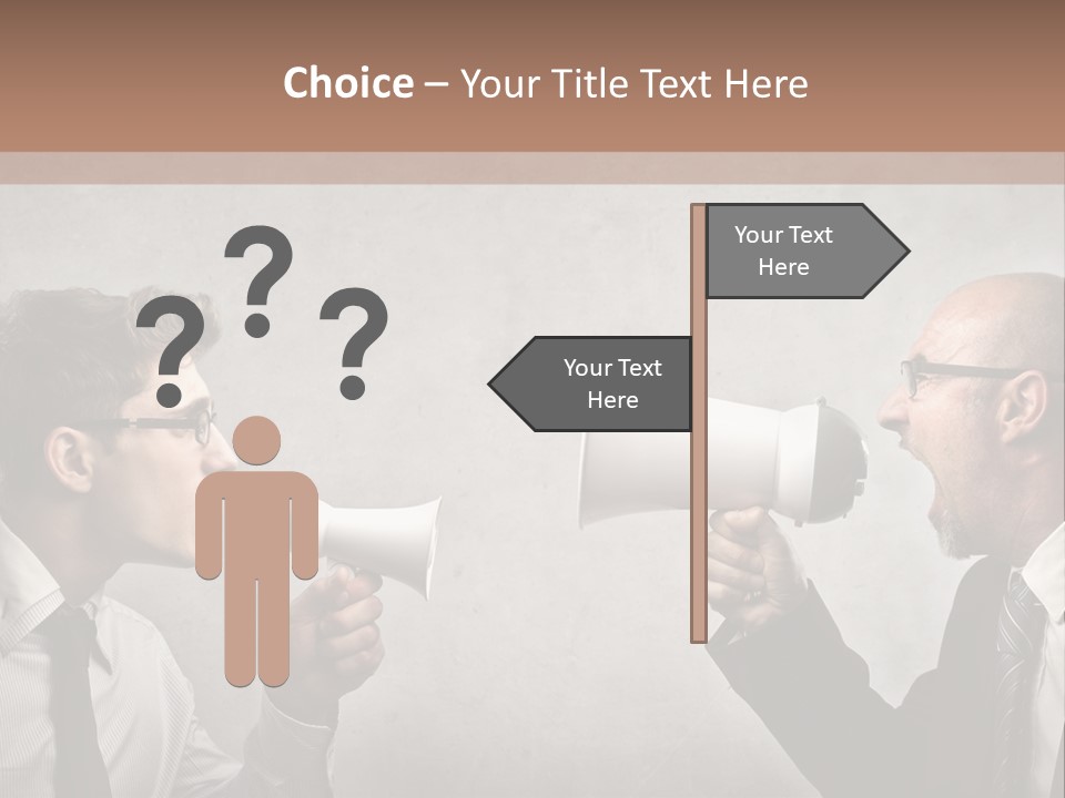 Crazy Portrait Loudspeaker PowerPoint Template