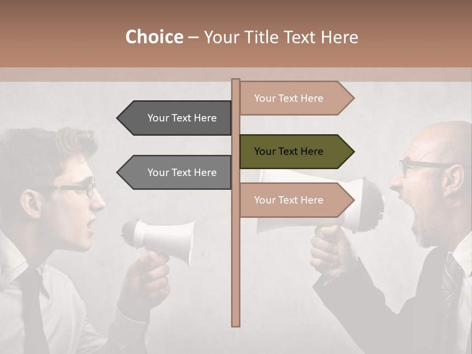 Crazy Portrait Loudspeaker PowerPoint Template