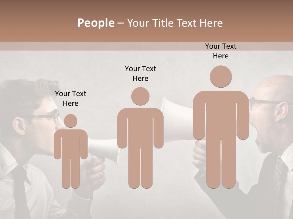 Crazy Portrait Loudspeaker PowerPoint Template