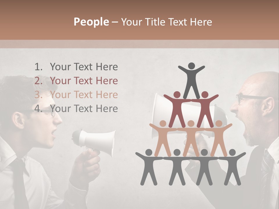 Crazy Portrait Loudspeaker PowerPoint Template