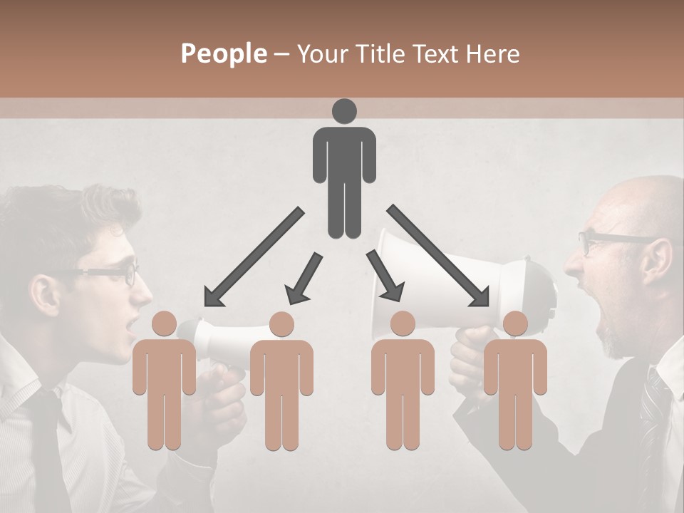 Crazy Portrait Loudspeaker PowerPoint Template