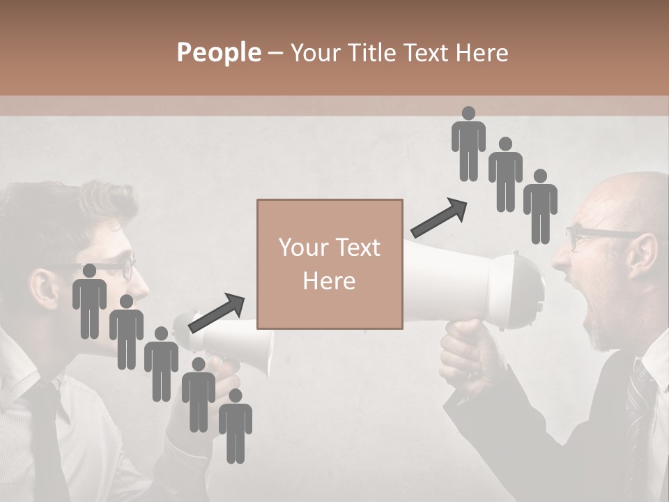 Crazy Portrait Loudspeaker PowerPoint Template