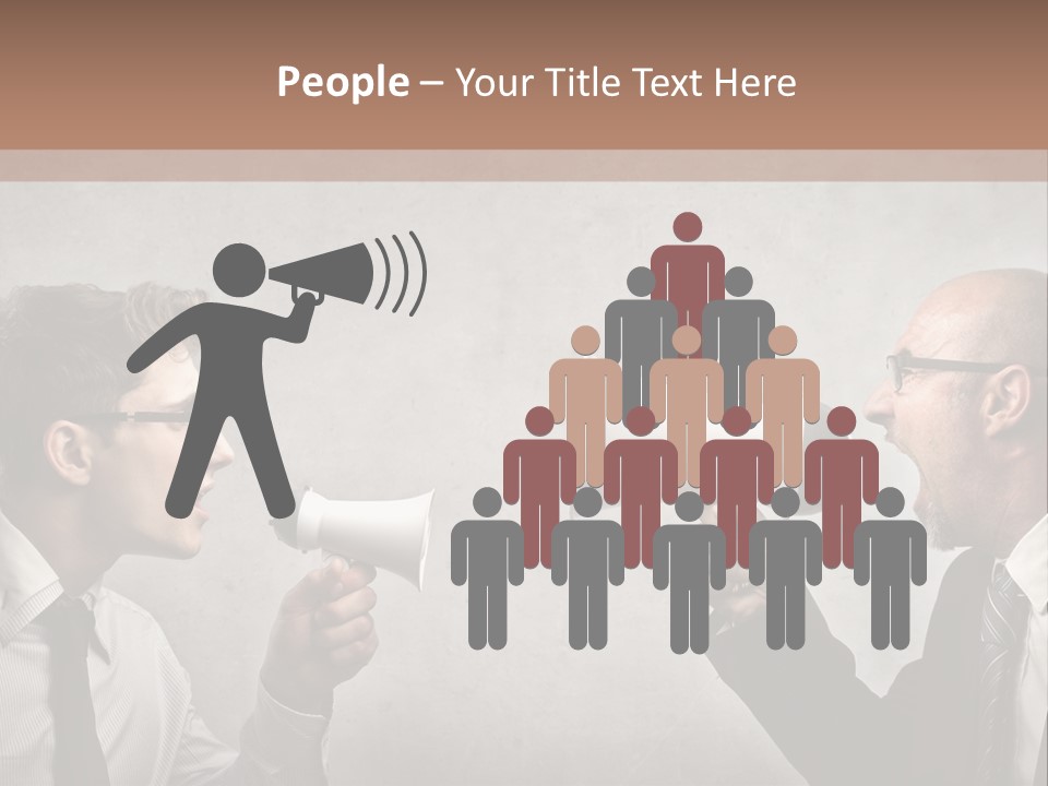 Crazy Portrait Loudspeaker PowerPoint Template