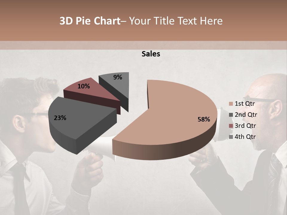 Crazy Portrait Loudspeaker PowerPoint Template