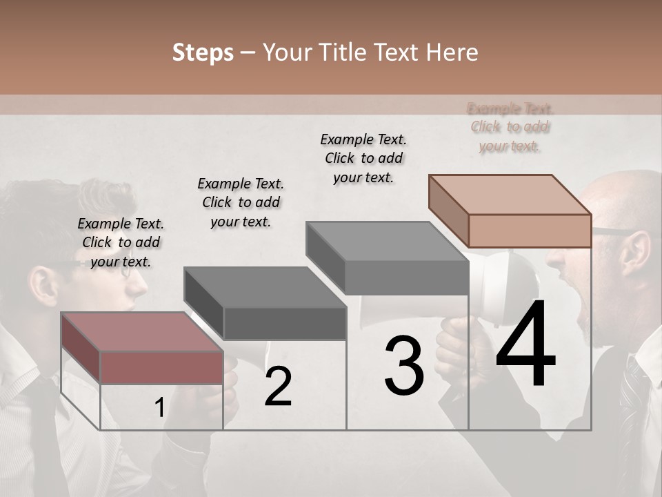 Crazy Portrait Loudspeaker PowerPoint Template