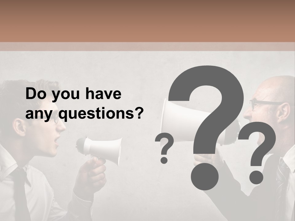 Crazy Portrait Loudspeaker PowerPoint Template