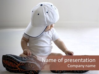 White Infant Body PowerPoint Template