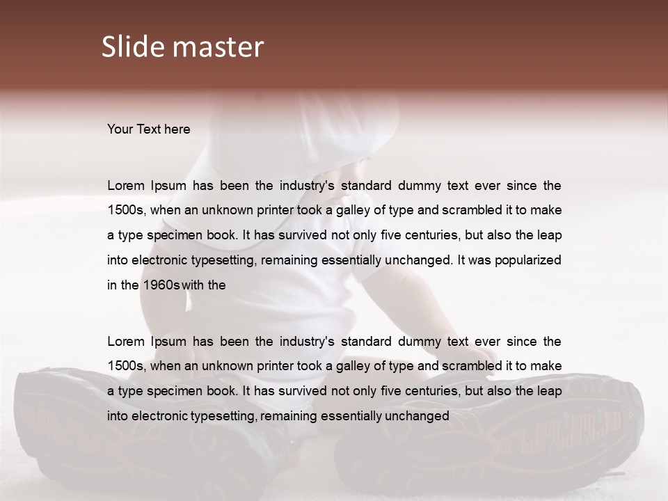 White Infant Body PowerPoint Template