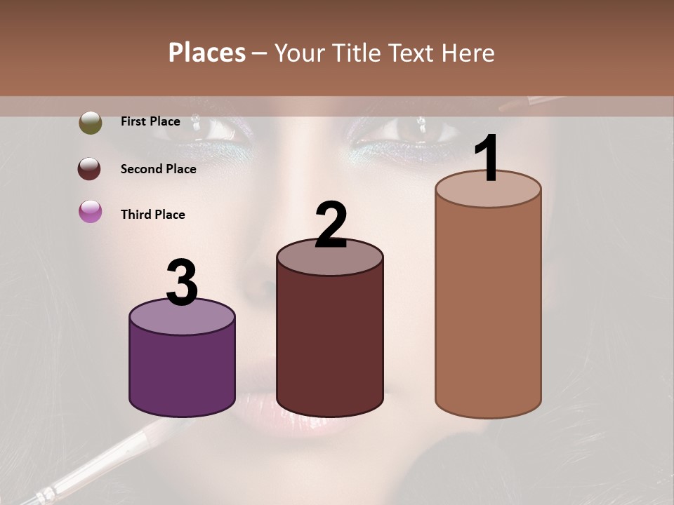 Eyes Studio Shot Female PowerPoint Template