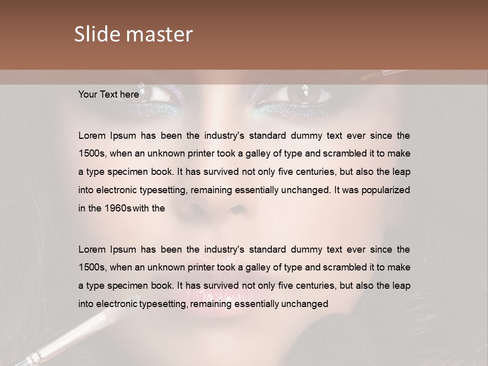 Eyes Studio Shot Female PowerPoint Template