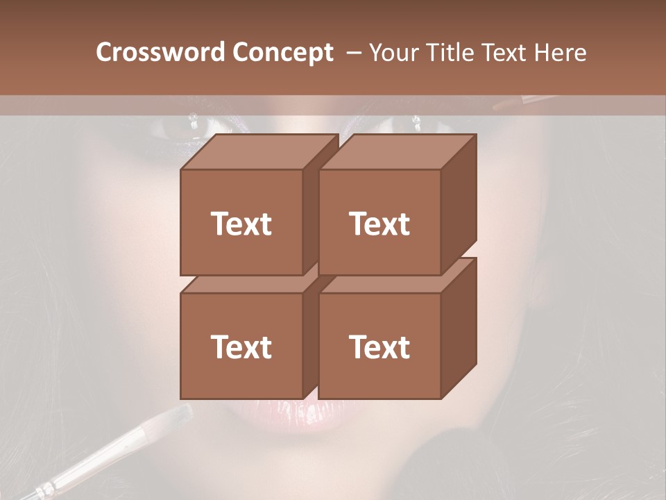 Eyes Studio Shot Female PowerPoint Template