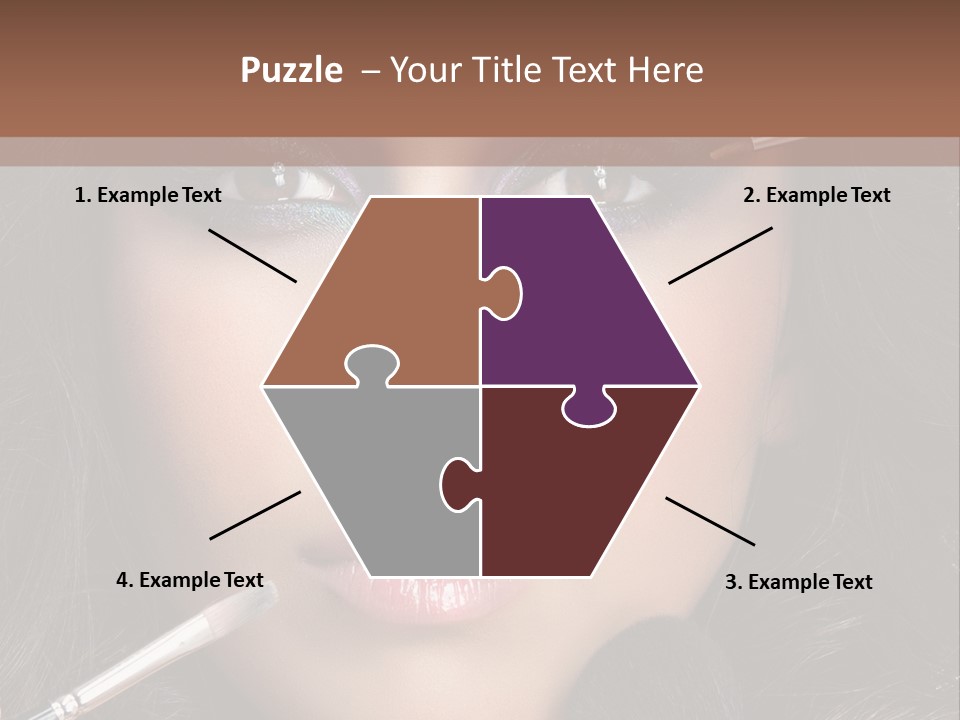 Eyes Studio Shot Female PowerPoint Template