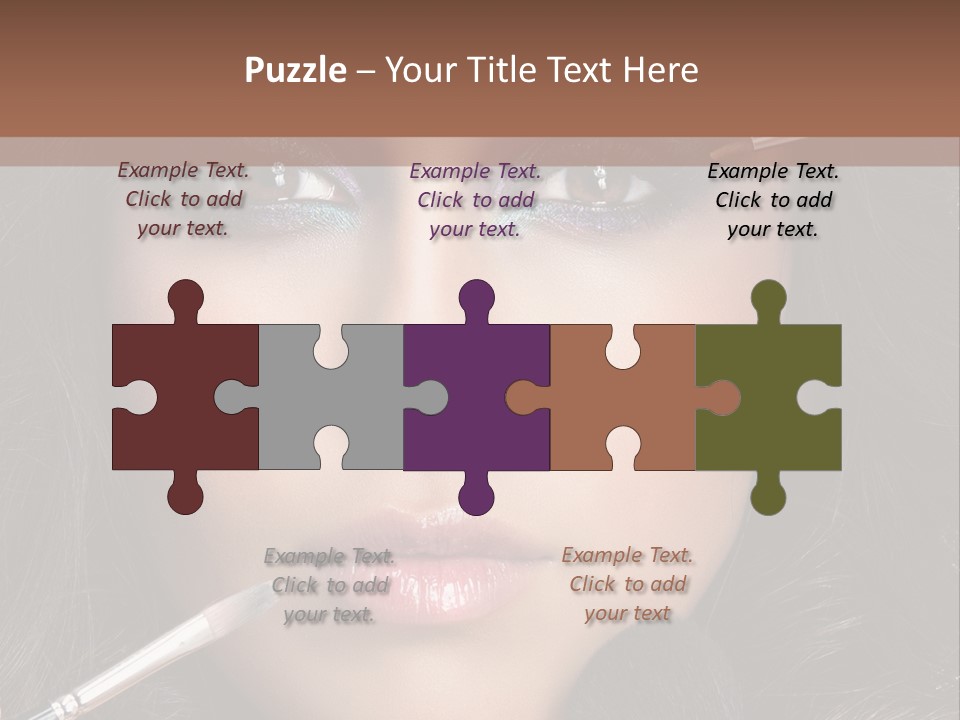 Eyes Studio Shot Female PowerPoint Template