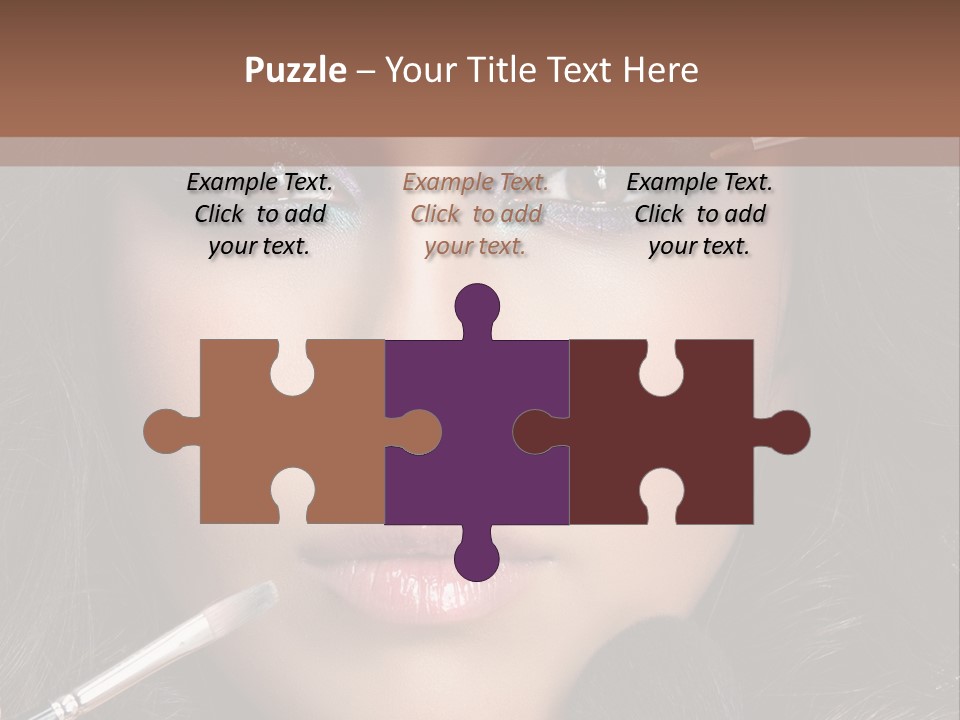 Eyes Studio Shot Female PowerPoint Template