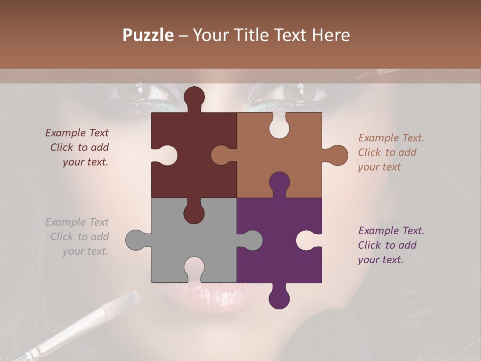 Eyes Studio Shot Female PowerPoint Template