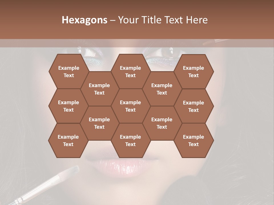 Eyes Studio Shot Female PowerPoint Template