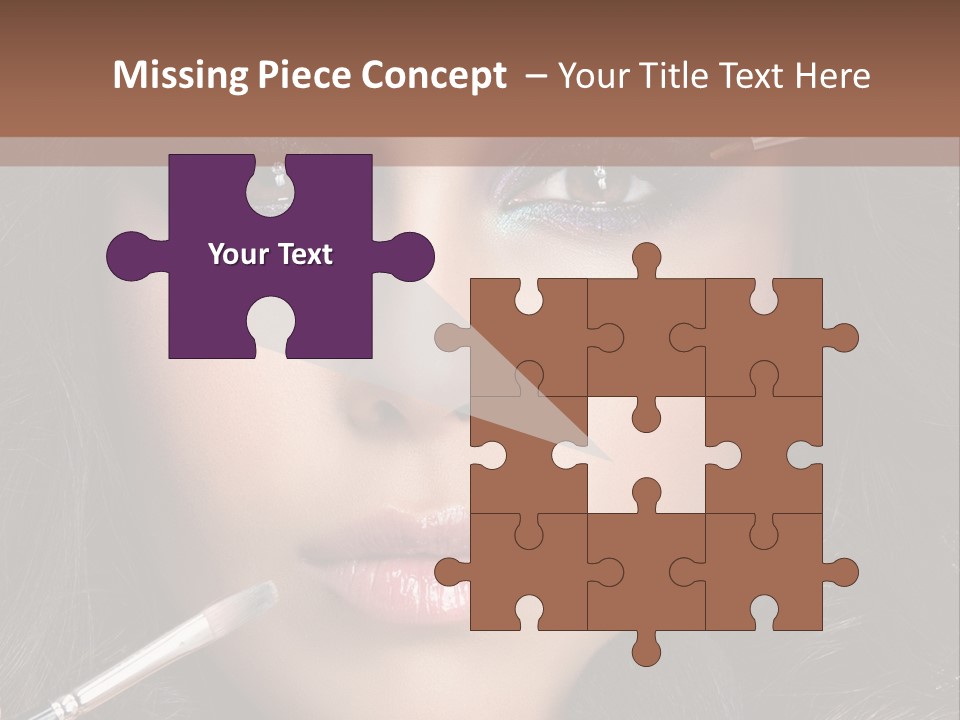 Eyes Studio Shot Female PowerPoint Template