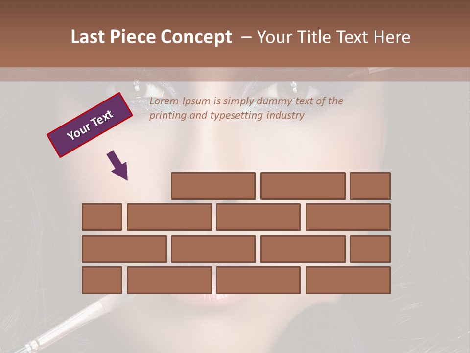 Eyes Studio Shot Female PowerPoint Template