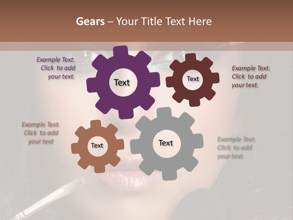 Eyes Studio Shot Female PowerPoint Template