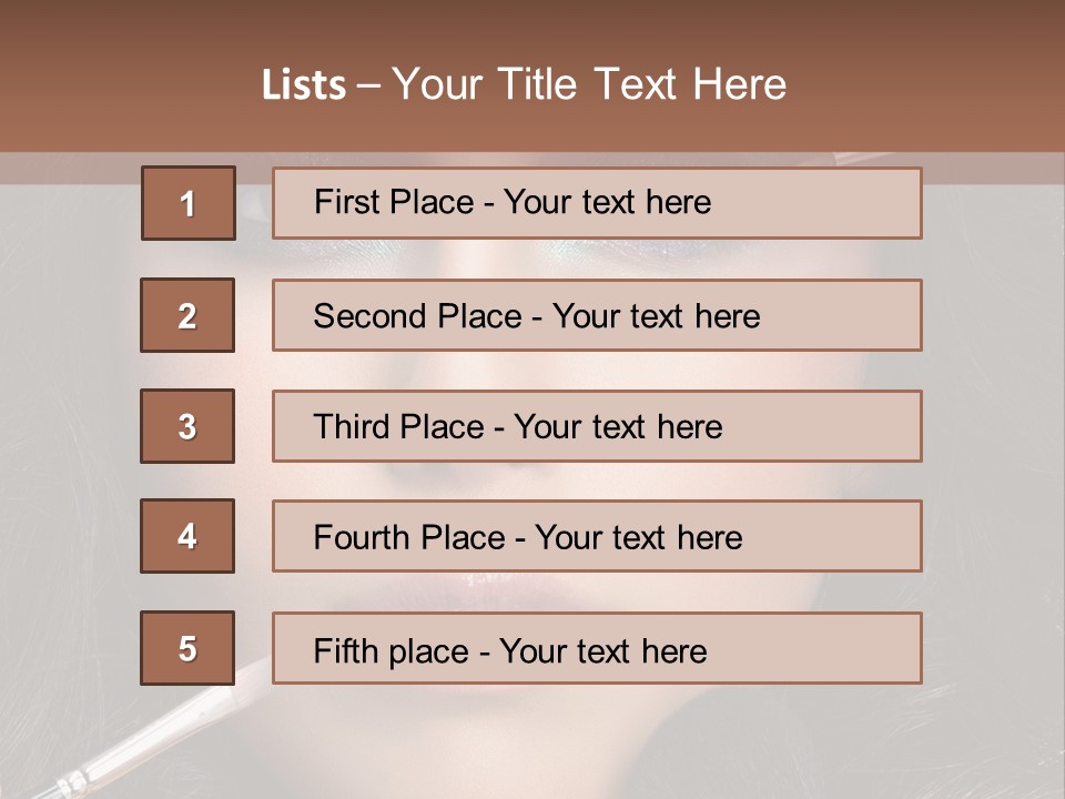 Eyes Studio Shot Female PowerPoint Template