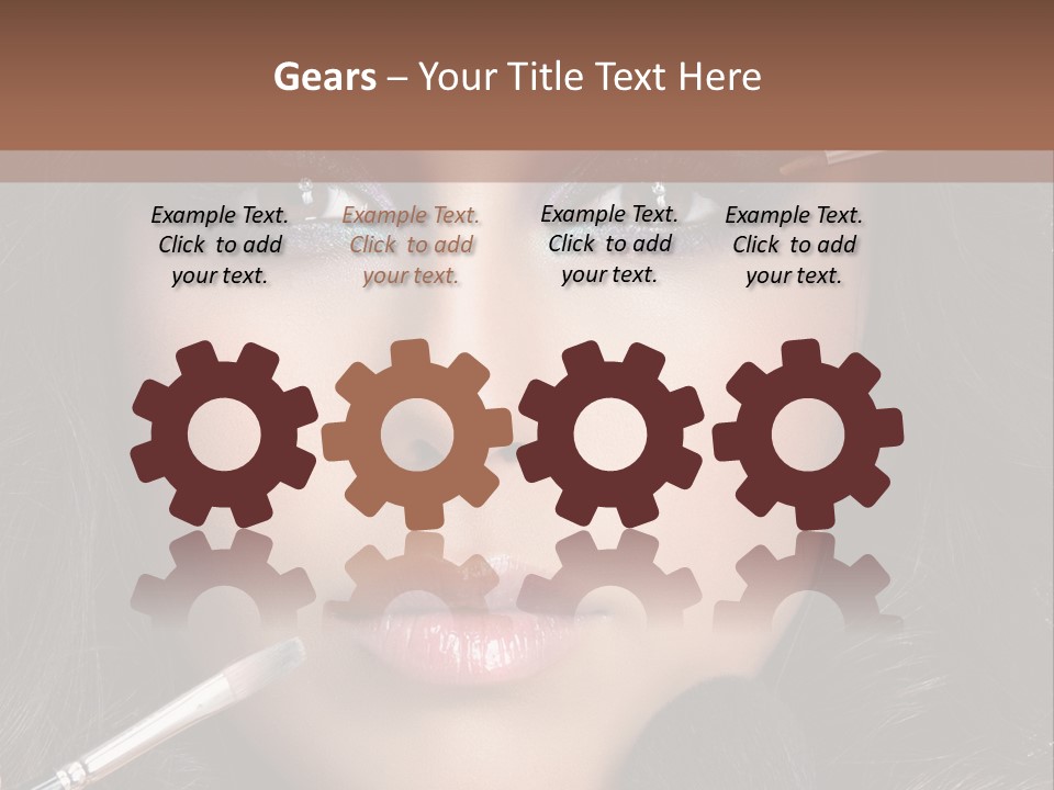 Eyes Studio Shot Female PowerPoint Template