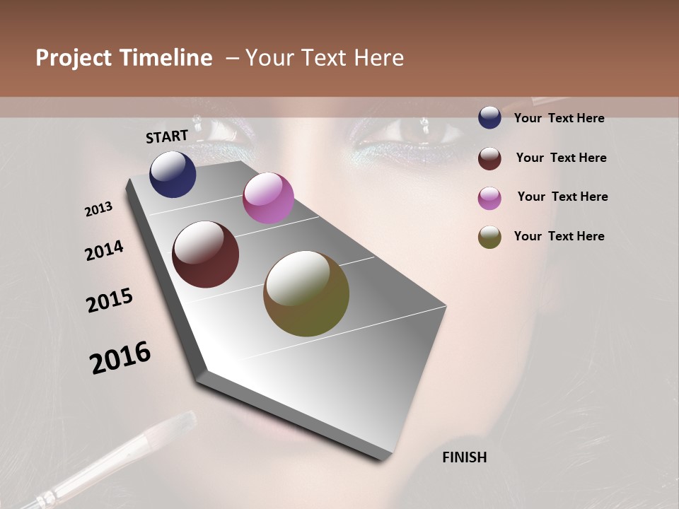 Eyes Studio Shot Female PowerPoint Template