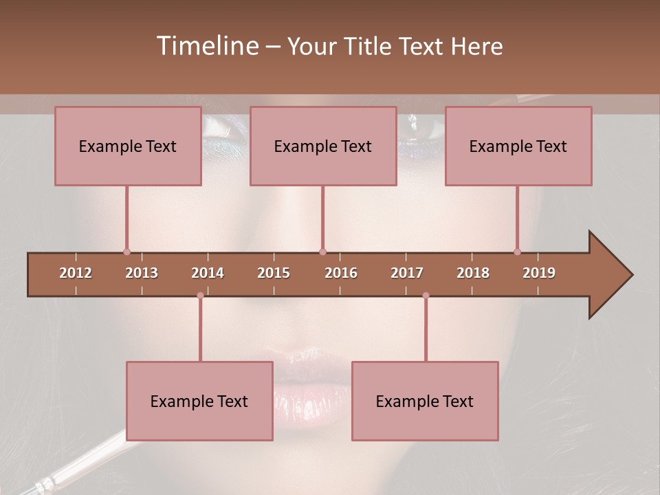Eyes Studio Shot Female PowerPoint Template