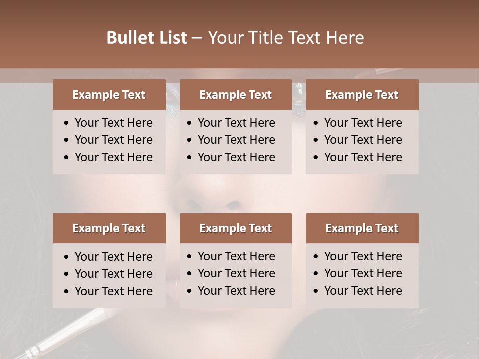 Eyes Studio Shot Female PowerPoint Template