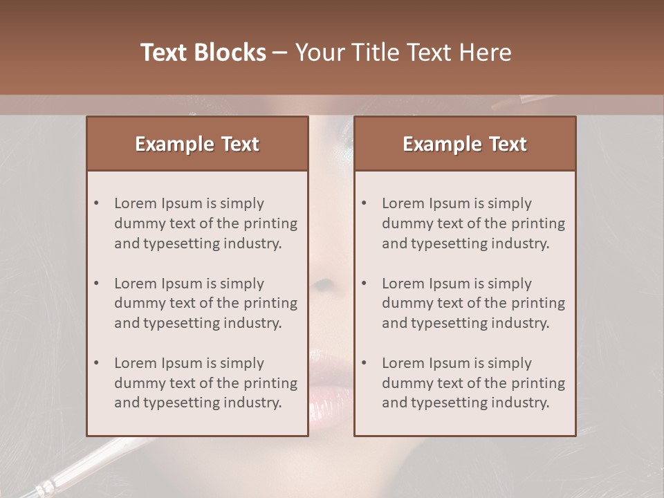 Eyes Studio Shot Female PowerPoint Template