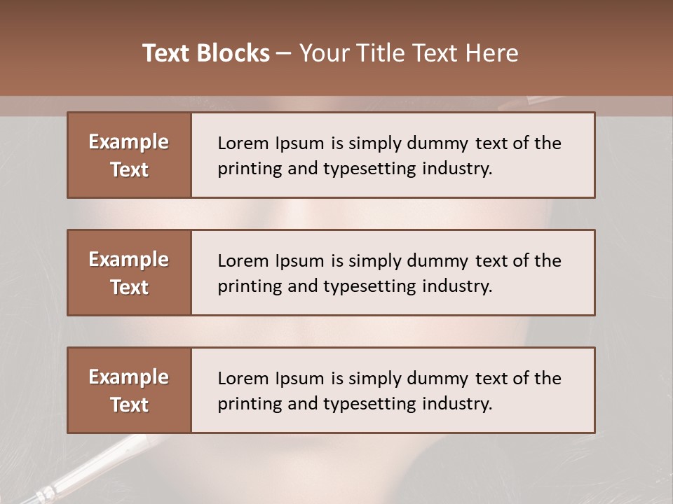 Eyes Studio Shot Female PowerPoint Template