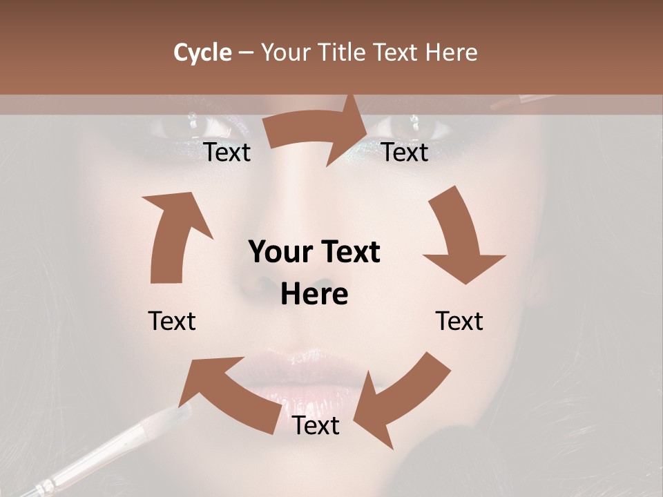 Eyes Studio Shot Female PowerPoint Template