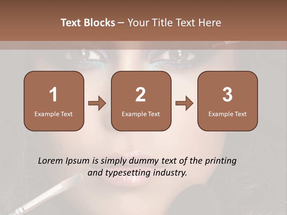 Eyes Studio Shot Female PowerPoint Template