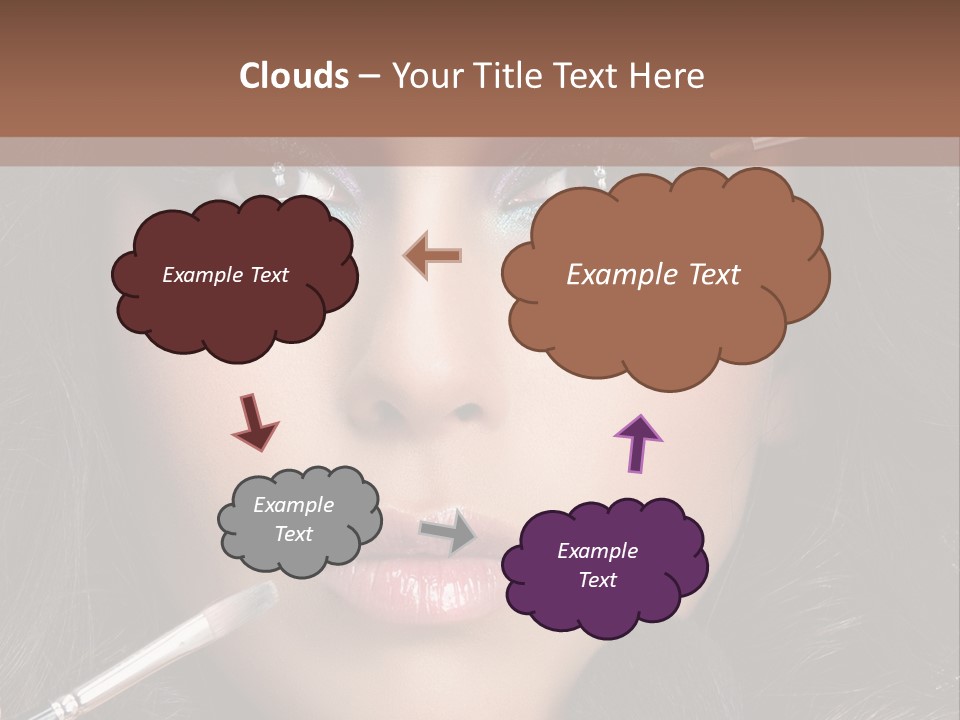 Eyes Studio Shot Female PowerPoint Template